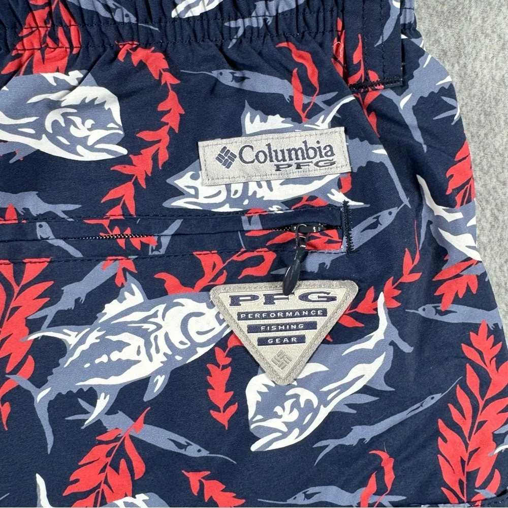 Columbia‎ PFG Omni-Shield Backcast Printed Water Shorts Bluestone Billybait XL